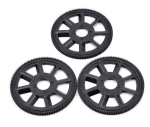 H45156QAT TREX450 Hauptzahnrad 121 Zähne schwarz 3 Stück